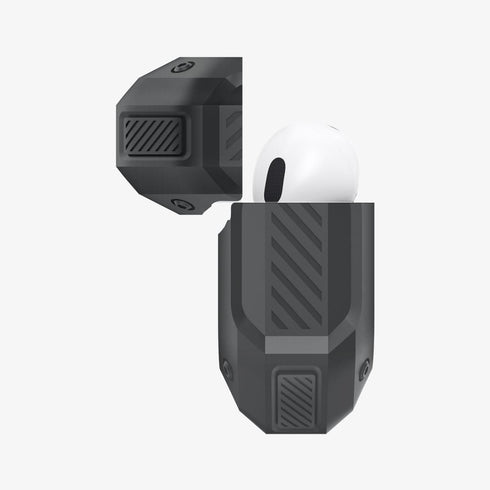 ASD00537 - Apple AirPods Pro Case Tough Armor in black showing the front